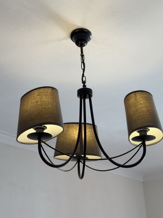 Candeeiro tecto 3 velas