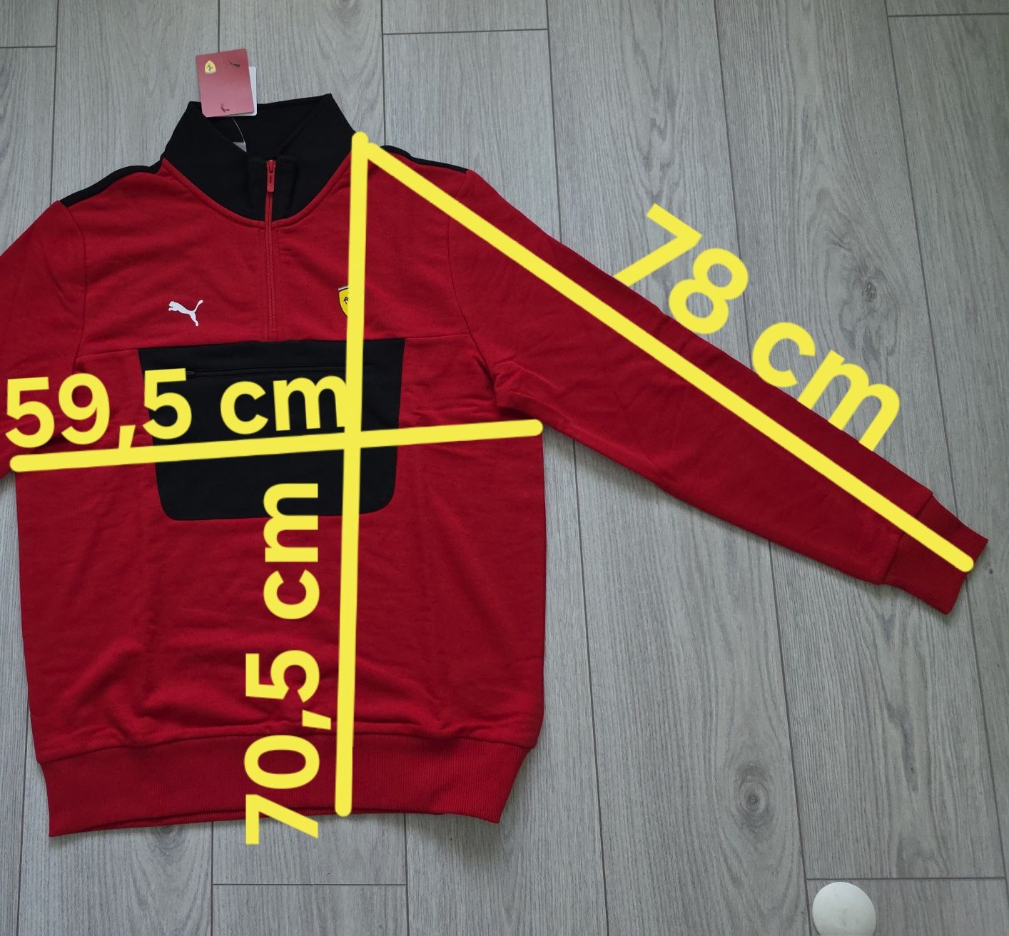 Scuderia Ferrari, bluza 1/4 zip, czerwona, Puma, L, F1, Formuła 1