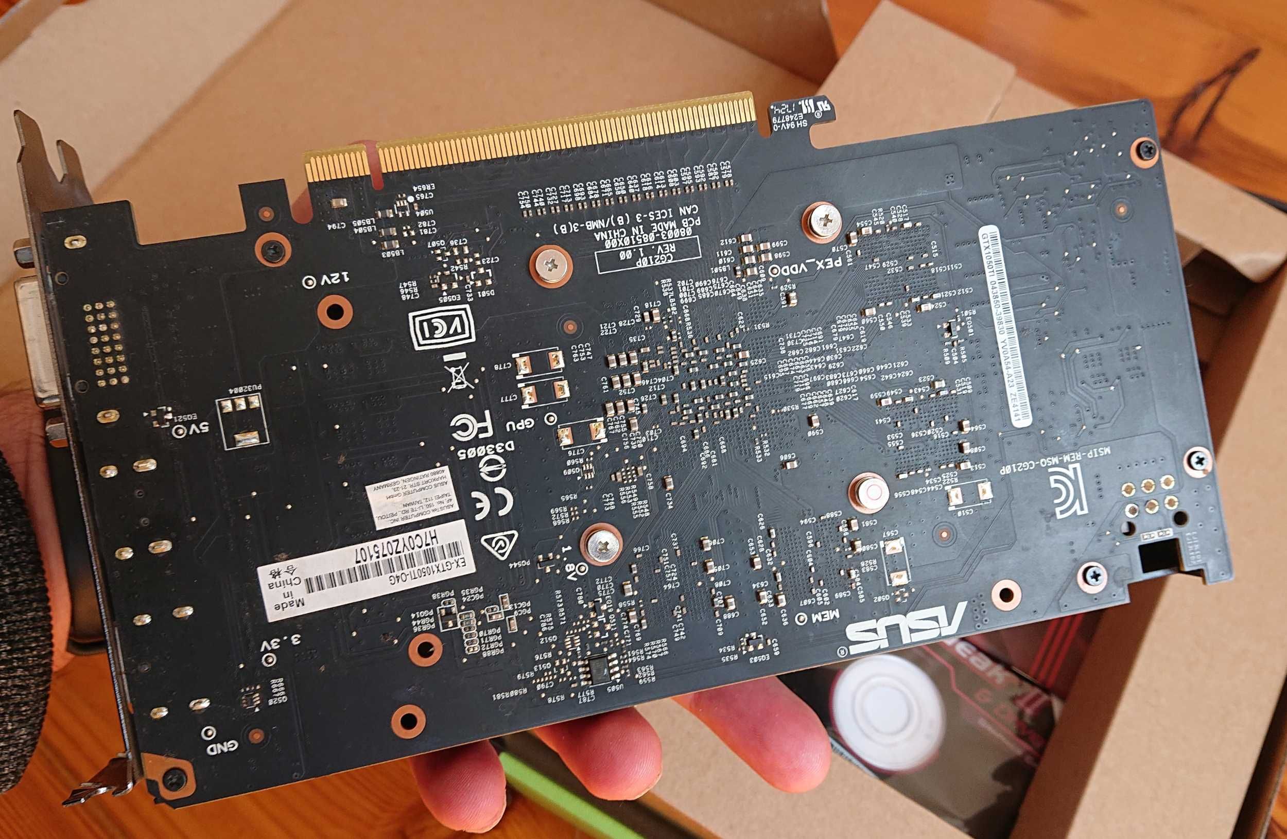 ASUS GeForce GTX 1050 Ti OC 4GB GDDR5 (0 db bezgłośna technologia)