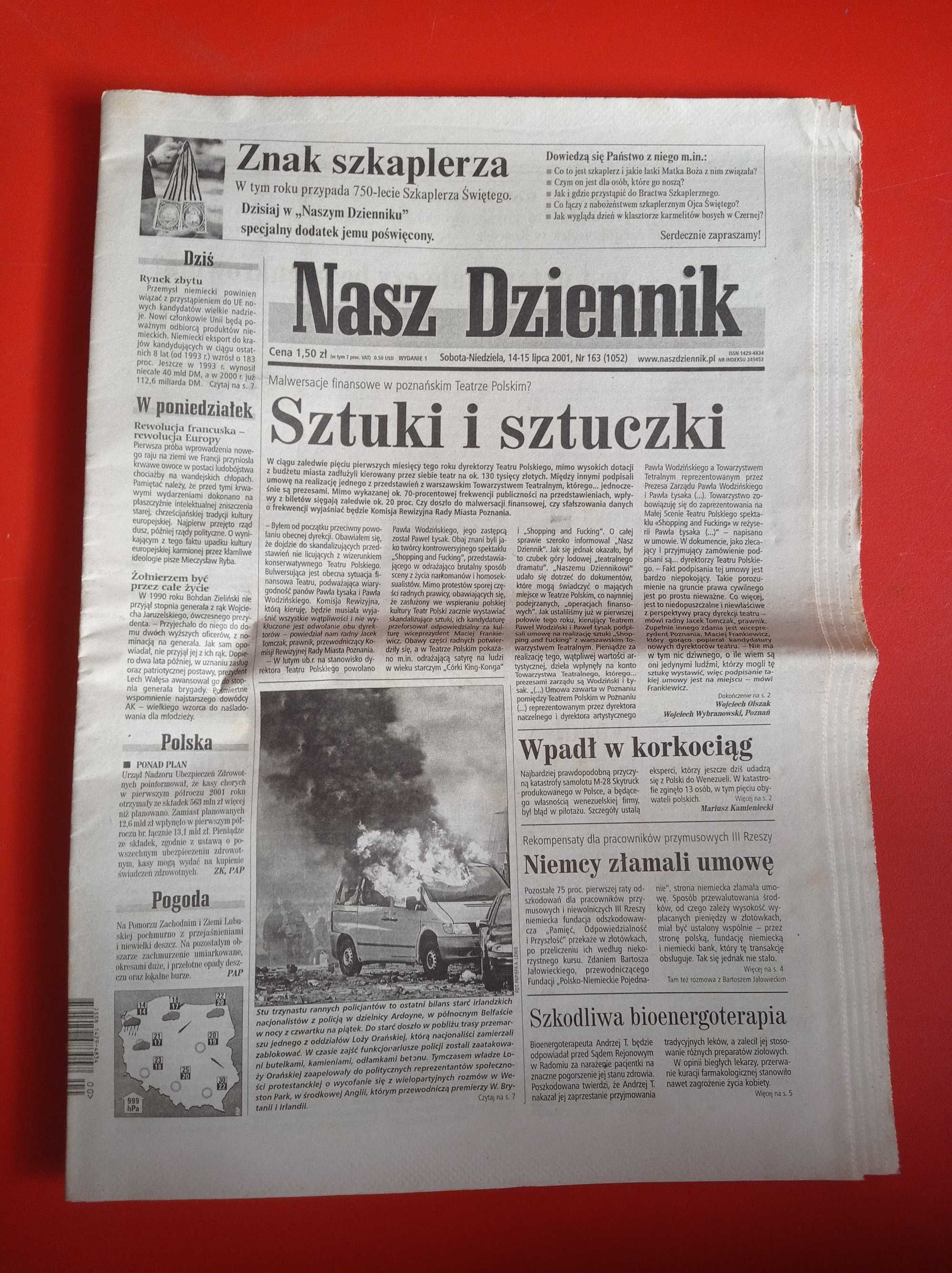 Nasz Dziennik, nr 163/2001, 14-15 lipca 2001