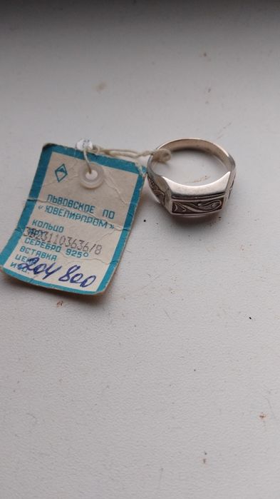 Перстень печатка каблучка срібло