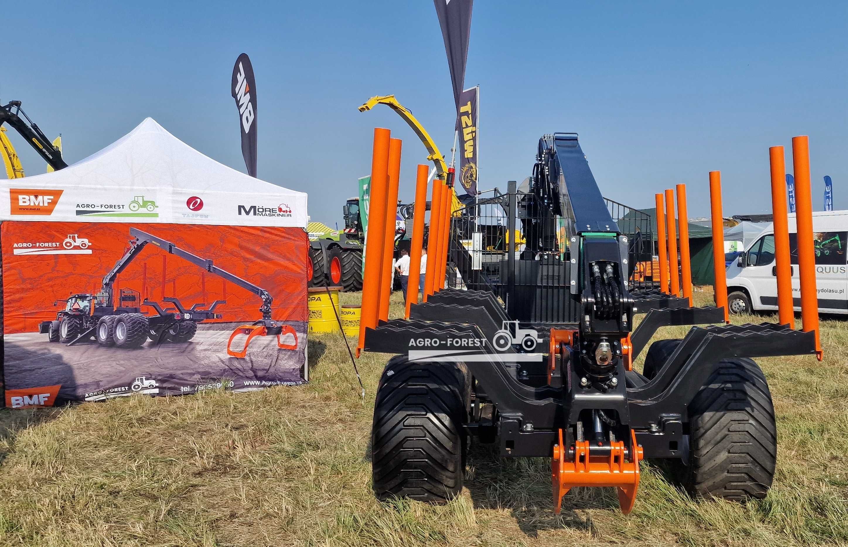 NOWA Przyczepa Leśna Zrywkowa BMF 12T2 750hp Żuraw 7.5m 6 Par Leasing