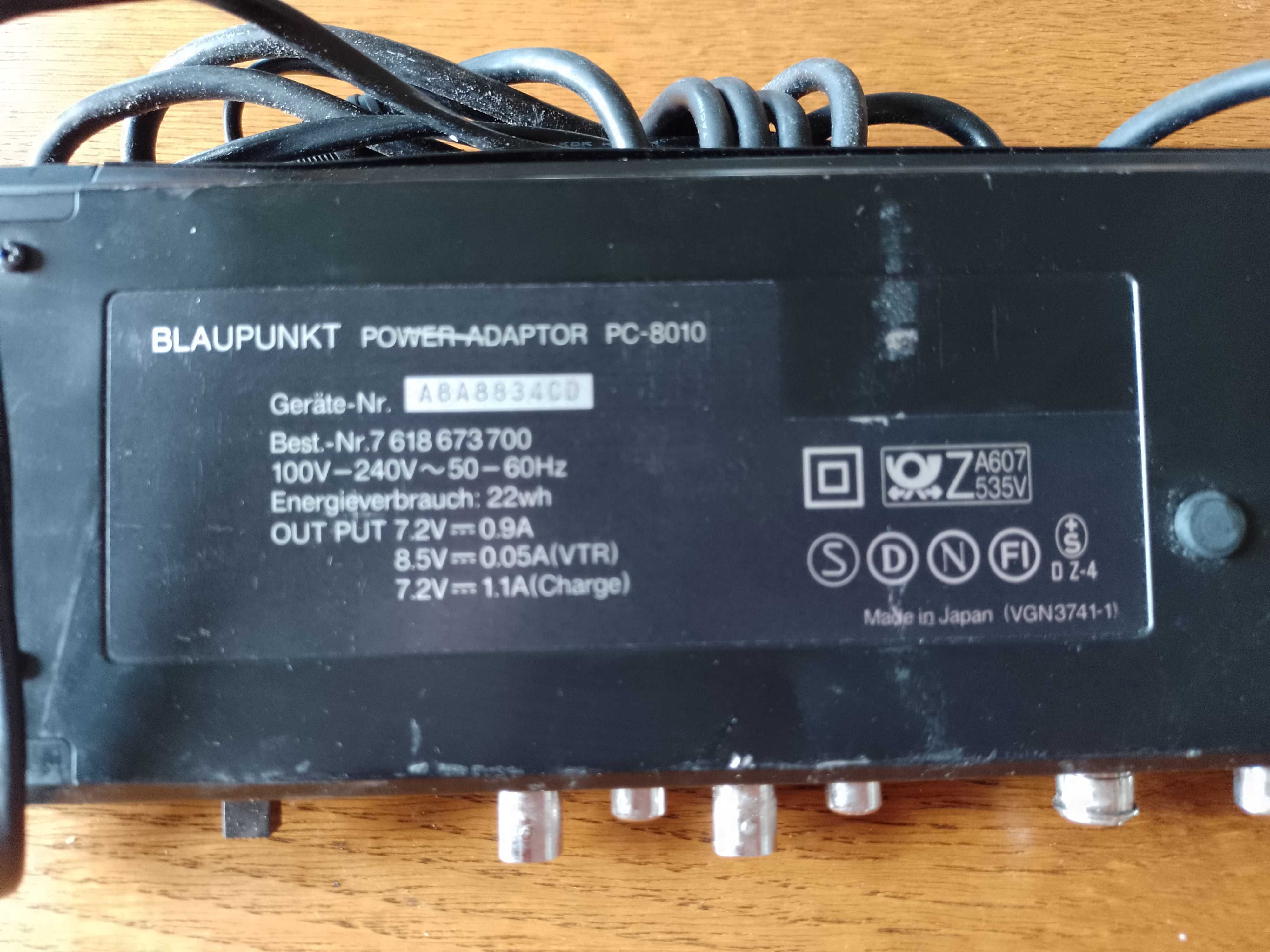 ZASILACZ DO KAMER BLAUPUNKT PC-8010 Oryginalny Sprzęt Video Elektron