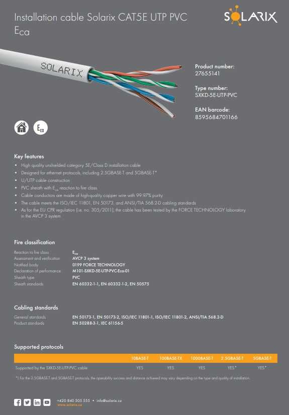 Kabel Skrętka Przewód Miedziany CAT5E UTP  305m/box CAT6