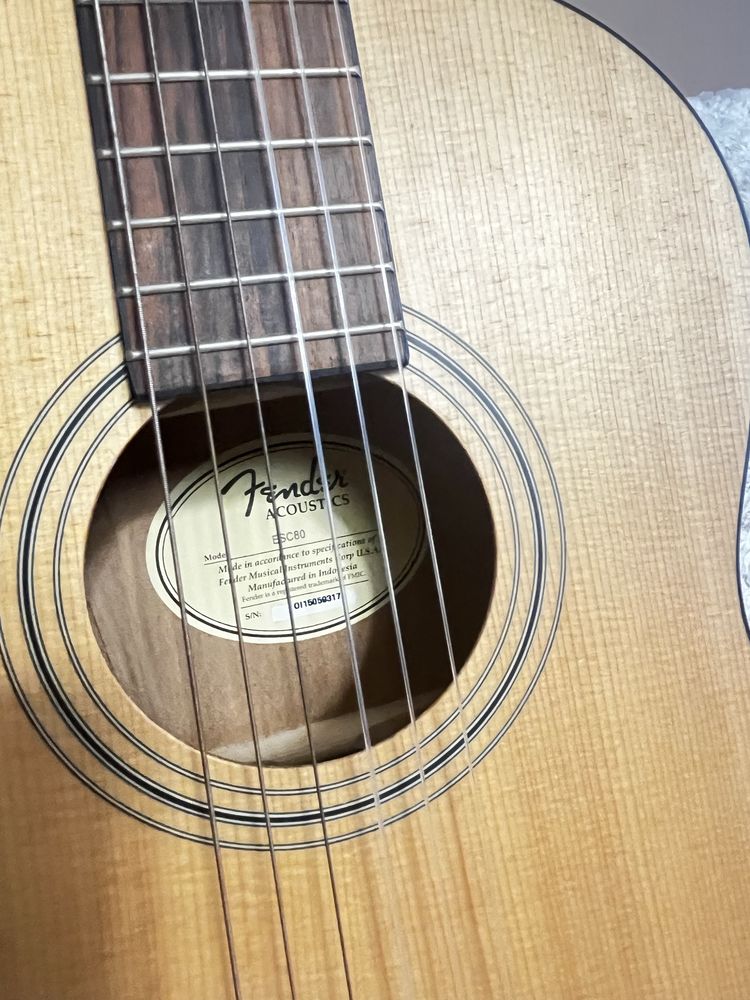 Gitara z pokrowcem, dla dziecka rozm. 36