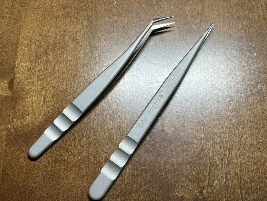 Пинцеты для наращивания ресниц, пинцеты Staleks