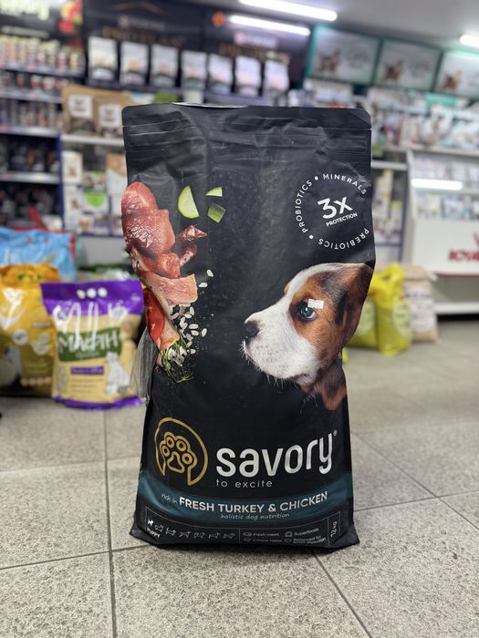 Сухий корм для собак Savory Dog Medim, Large, Small Breed 8кг та 12кг