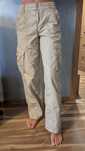 Spodnie cargo H&M kolor piaskowy 34