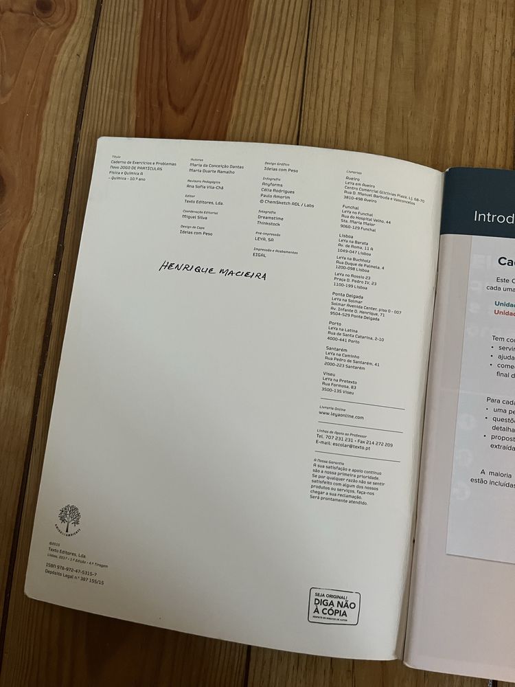 Caderno de Atividades Físico-Química 10°