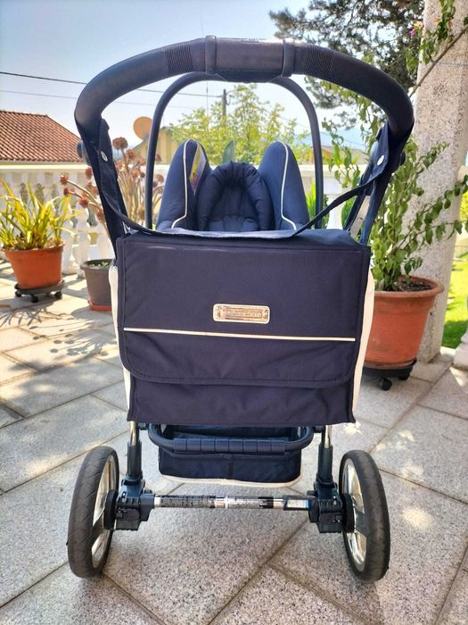 Trio carrinho BÉBÉCAR azul marinho com Isofix