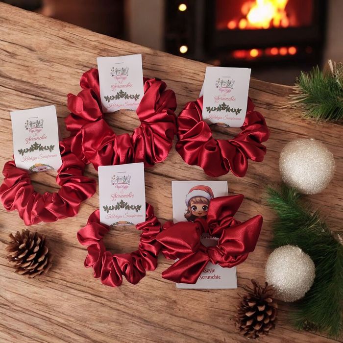 Scrunchie do włosów rozm XL Satyna