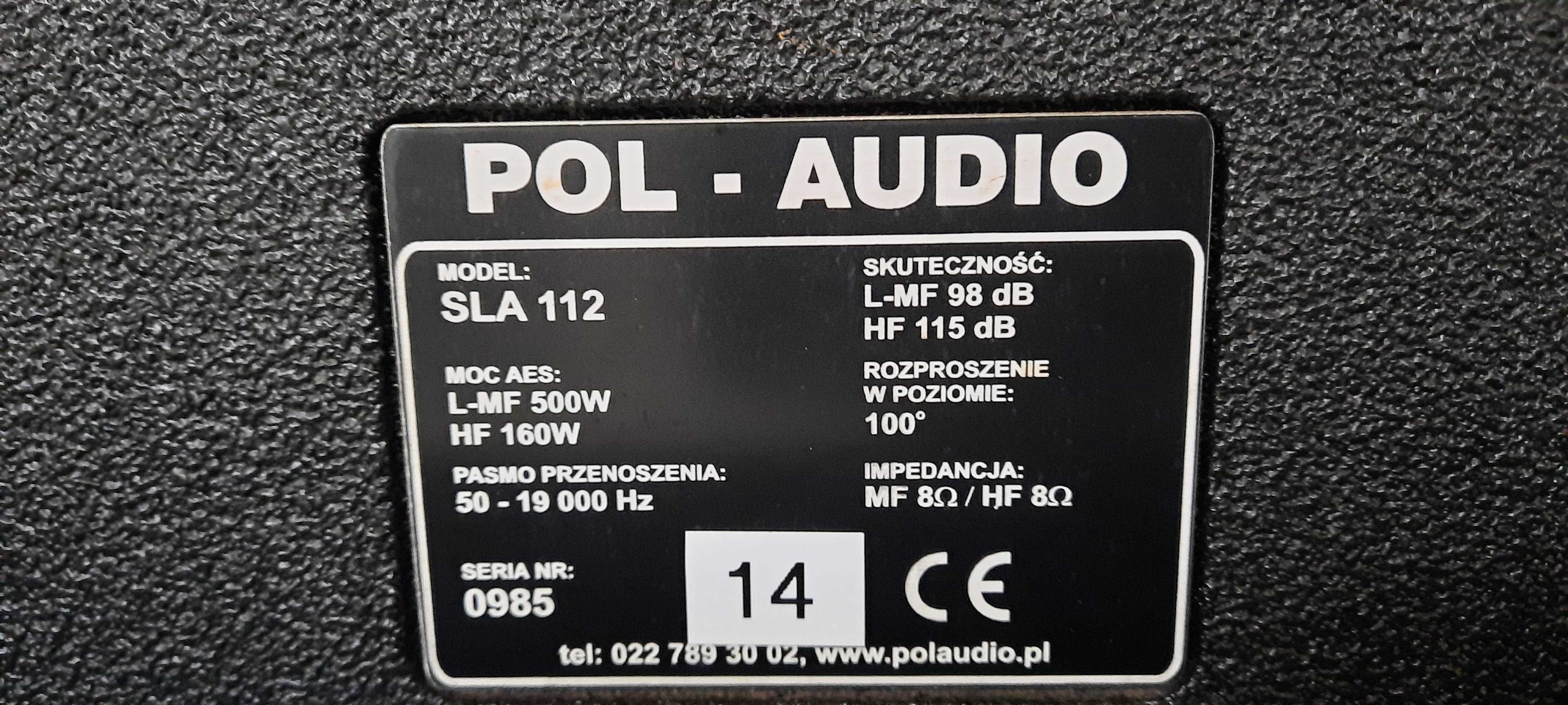 Pol Audio SLA-112 + 2x case GRATIS