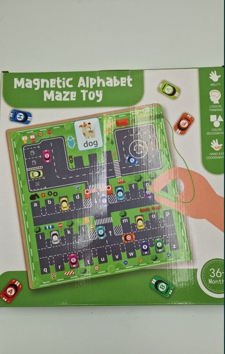 magnetyczna Labirynt Montessori,alfabet, labirynt