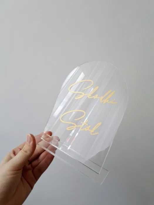 tablica ślubna pleksi plexi słodki stół dekoracje sali ślub wesele