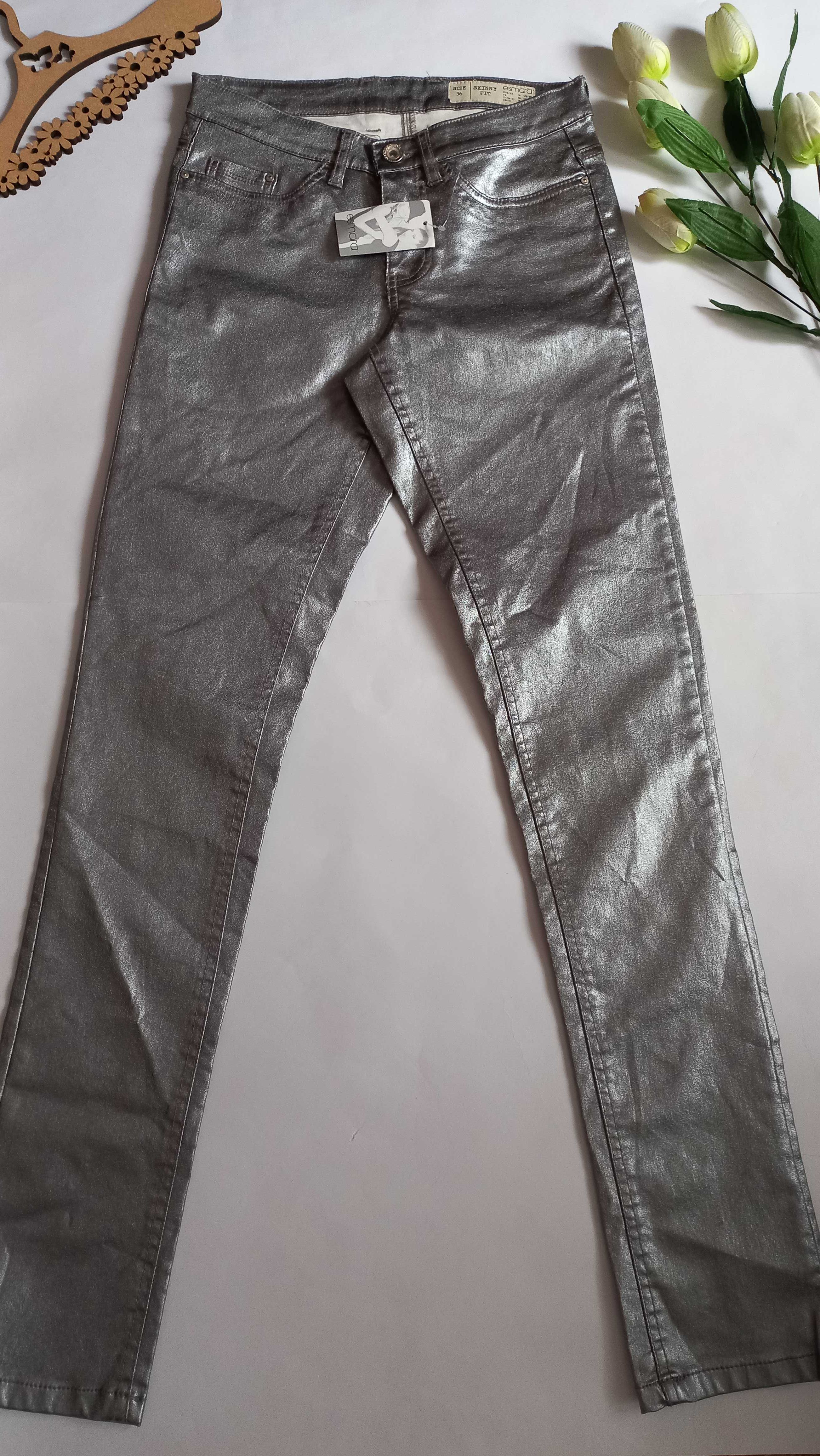 Срібні джинси нові легінси 46 розмір 28/32