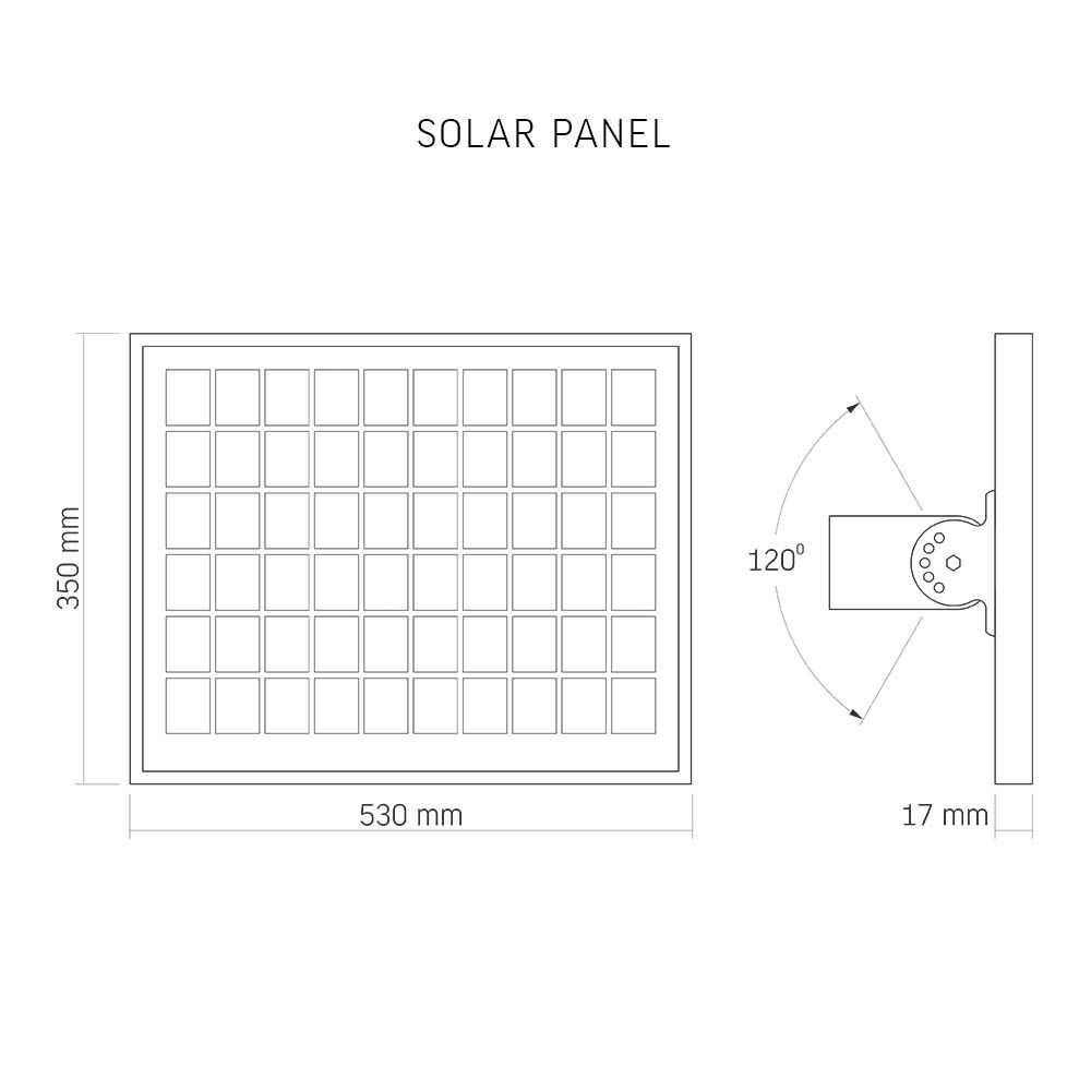 Lampa uliczna panel solarny LED Videx 100W + pilot IP65 5000K 2500lm