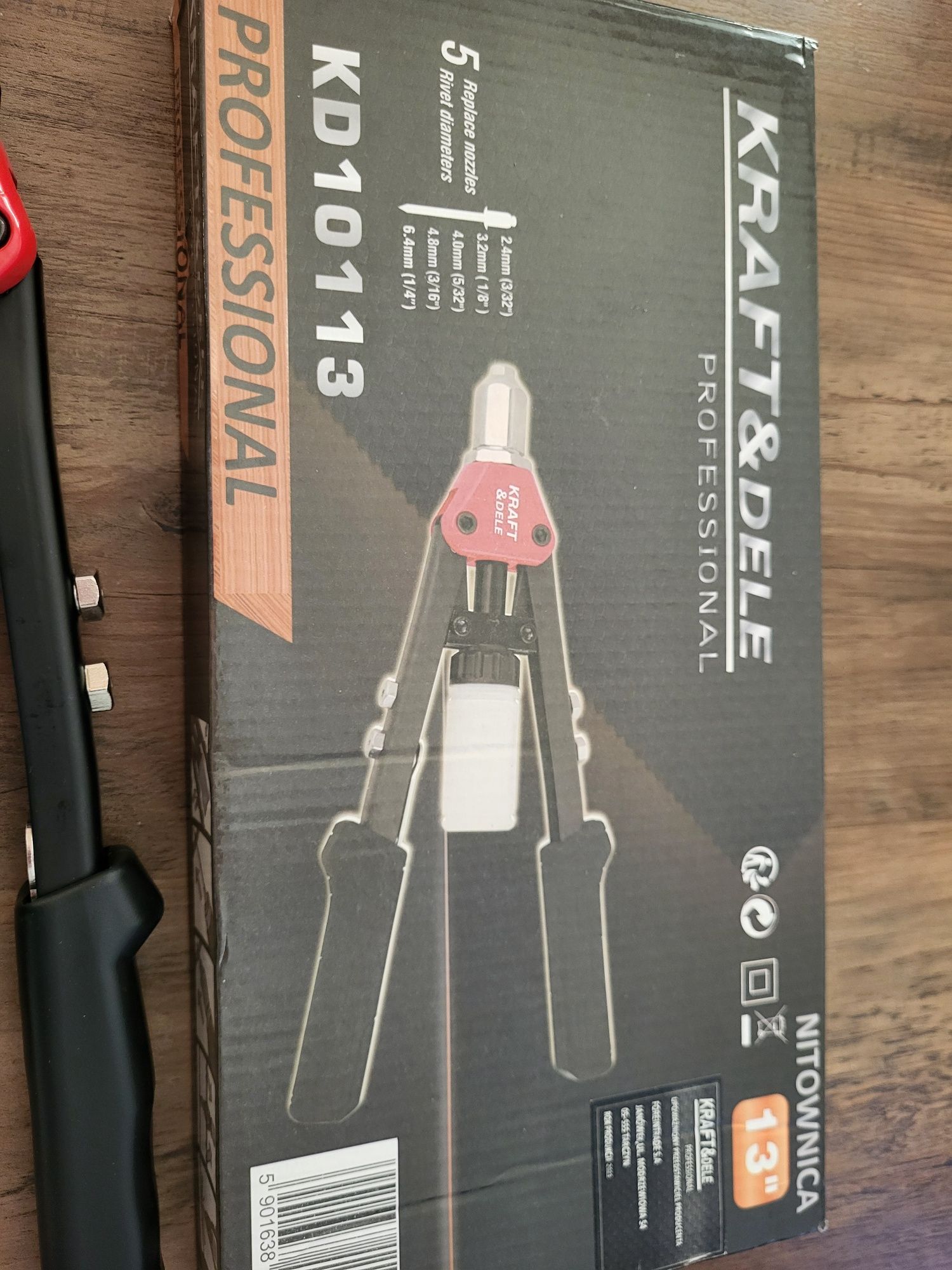 Nitownica dzwigniowa 13" + komplet nitów