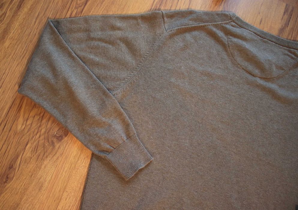 Sweter Meyer and Meyer r. M beżowy męski bawełniany okrągły dekolt