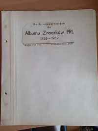 Karty uzupełniające do Albumu Znaczków 1958r-1959r