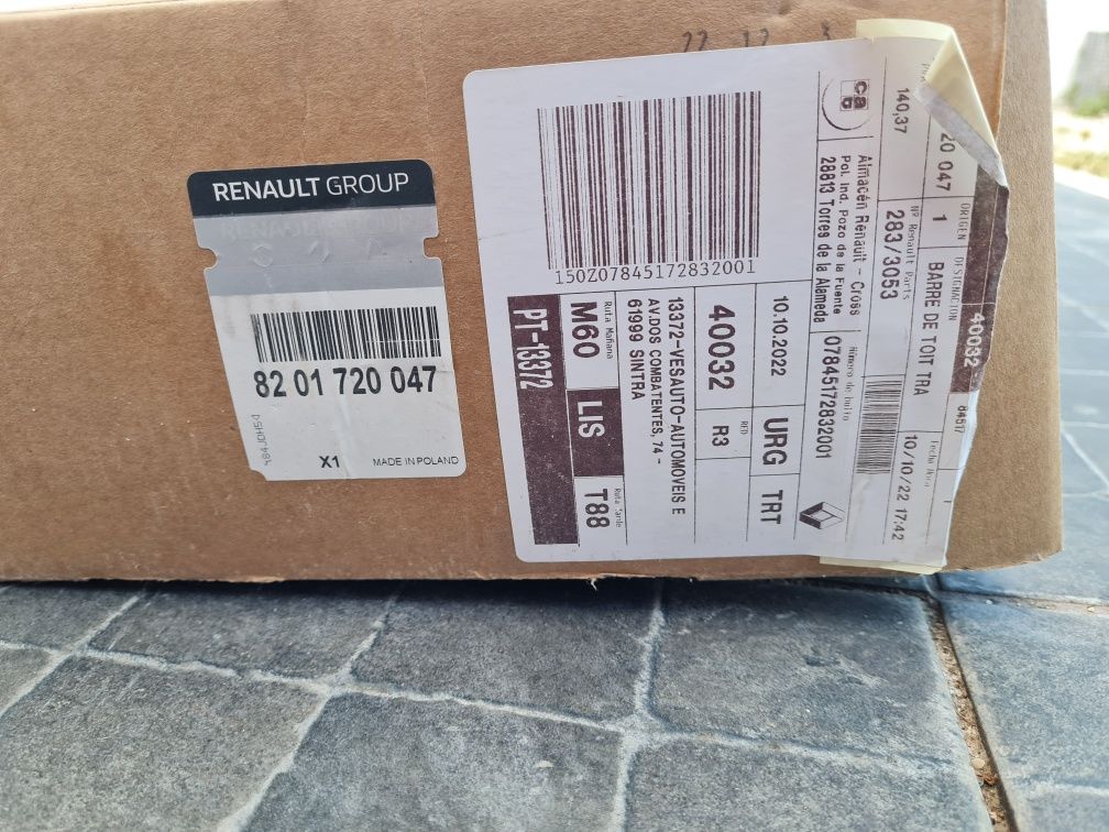 Barras de tejadilho novas renault clio V