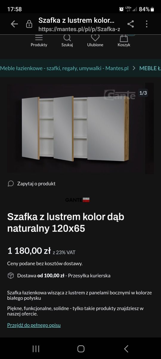 Szafka lazienkowa