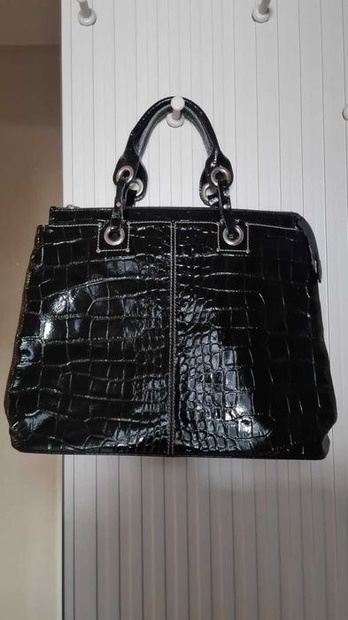 Torebka z włoskiej, wężowej skóry naturalnej