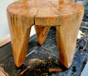 Mesa de decoração de tronco maciço