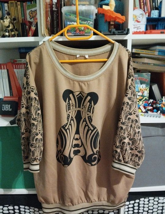 Bluza z brokatem damska