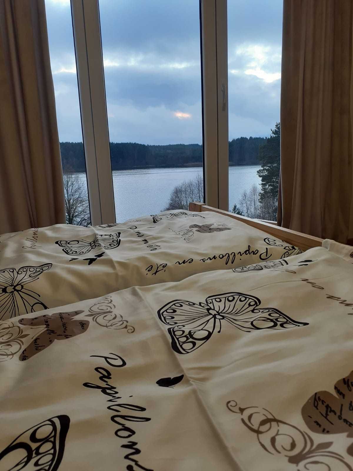 domek na Kaszubach, nad jeziorem, linia brzegowa, balia, majówka