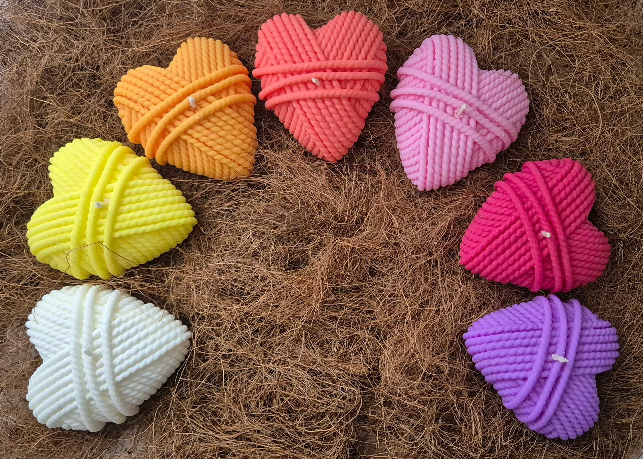 Zestaw świeczek sojowych świec handmade SERCA