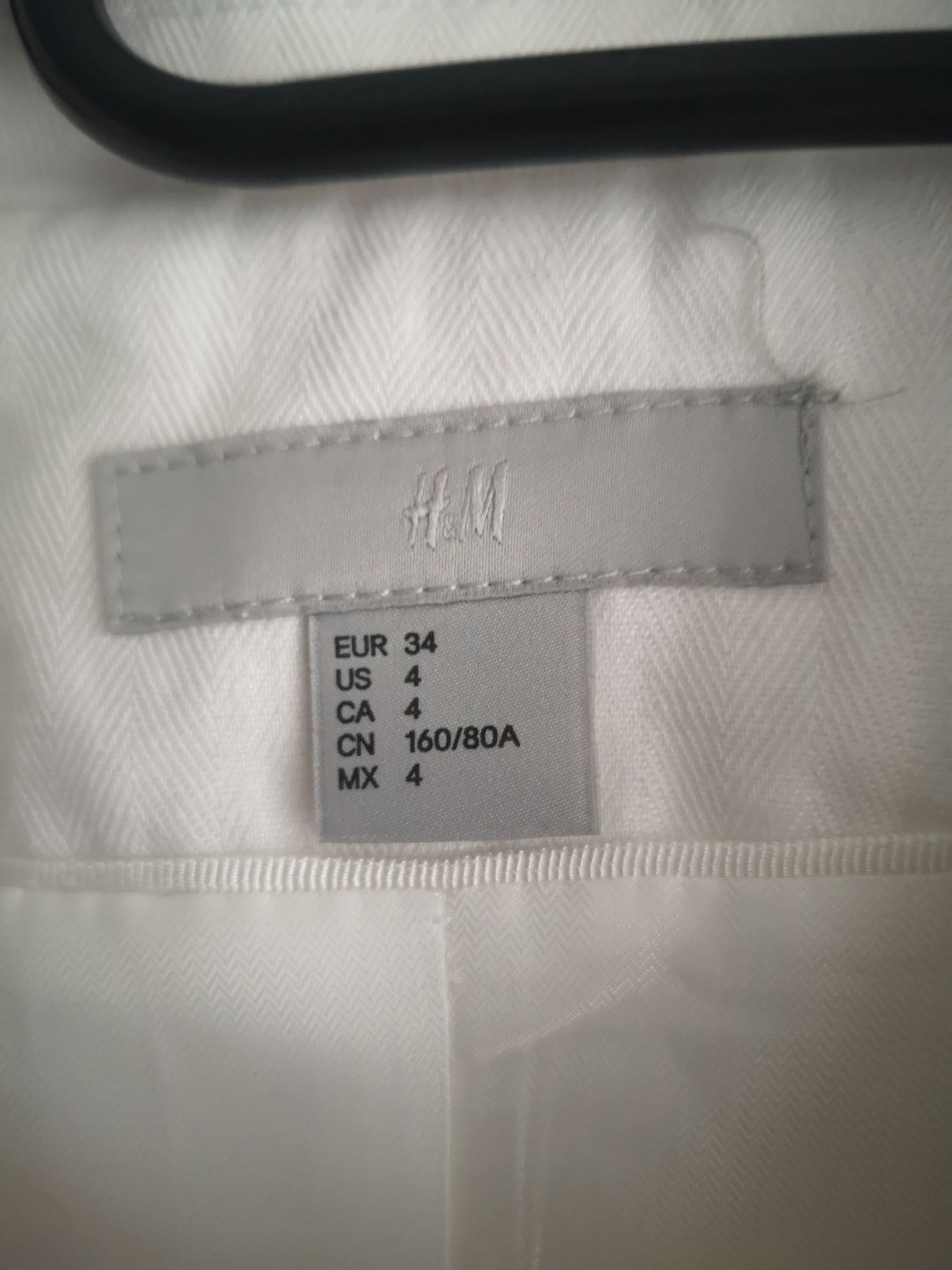 H&M żakiet 34 biały
