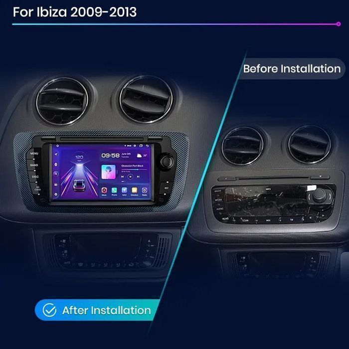 Radio nawigacja Seat Ibiza 6j 2009 - 2013 Carplay Android 2GB 32GB