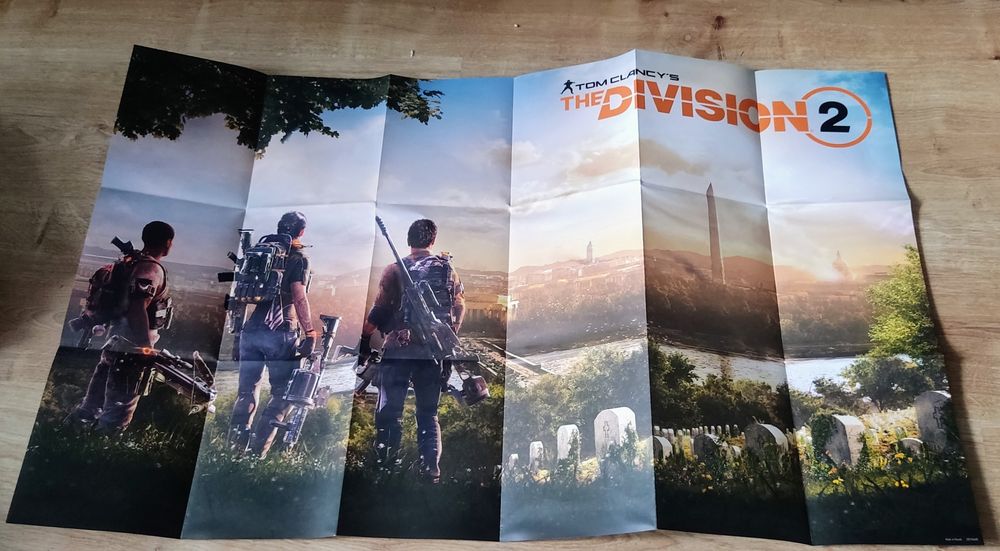 The Division 2 Plakat Mapa edycji kolekcjonerskiej PS4 PS5 PC Xbox One
