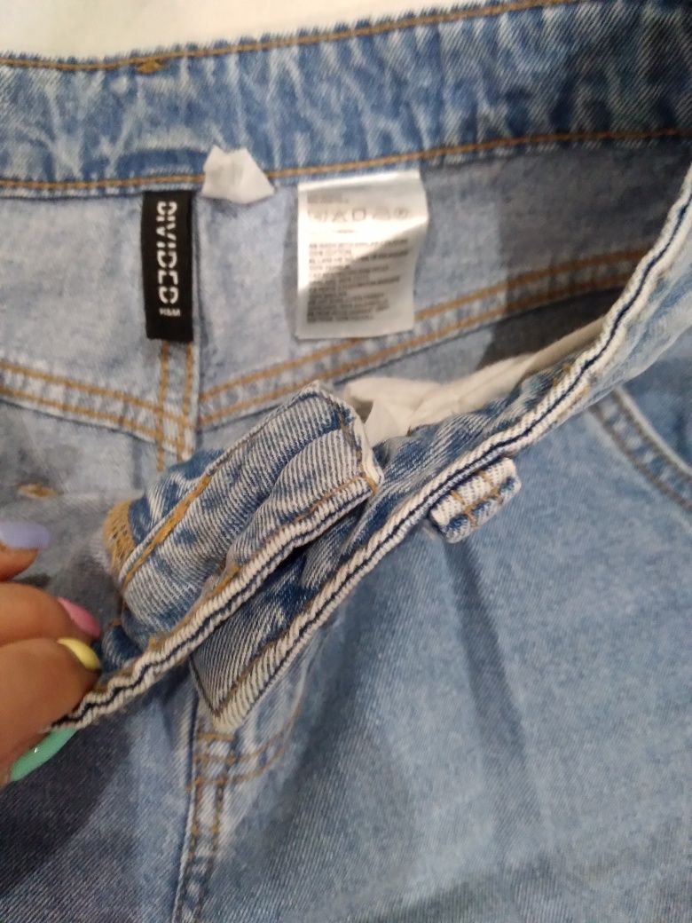 Spodnie bojówki jeans rozmiar S, Pas 70cm,  jak nowe