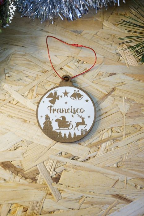 Bolas de Natal com nome personalizado