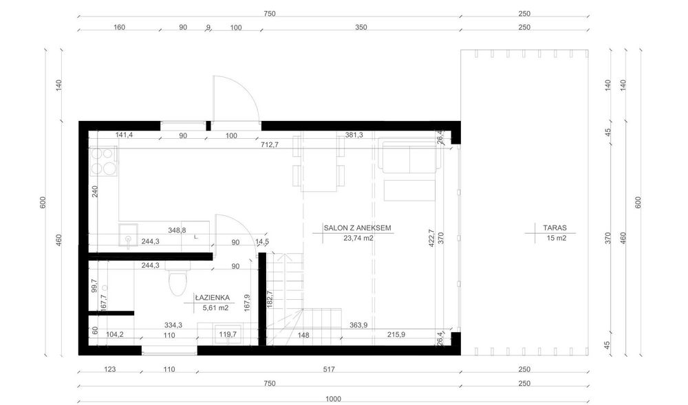 Nowoczesna Stodoła 35m2, Domek na zgłoszenie Dom Całoroczny/Letniskowy