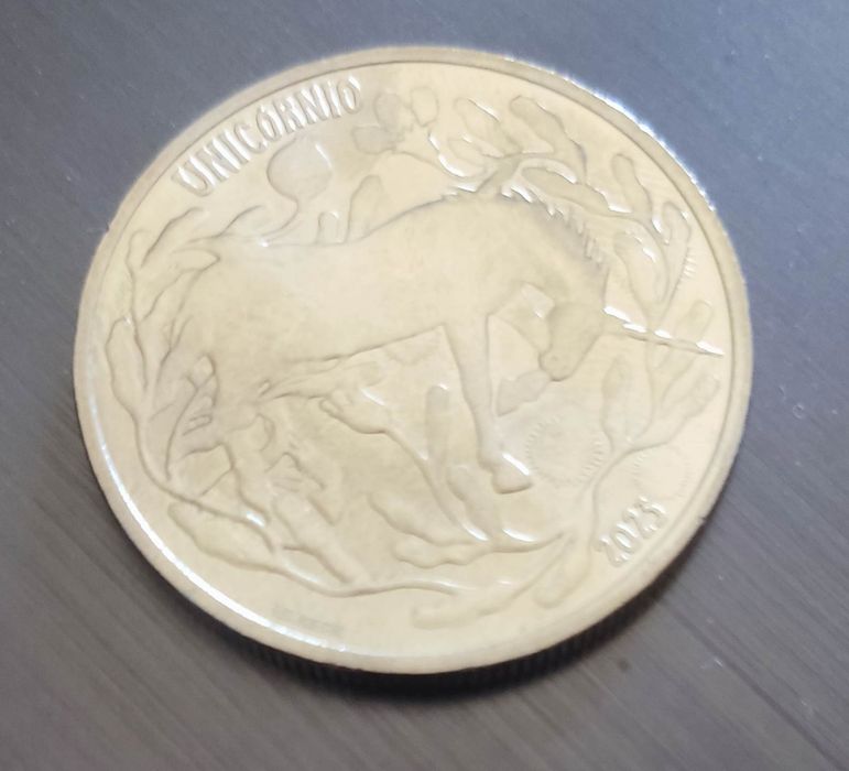 Moeda comemorativa 5€ "Unicórnio".