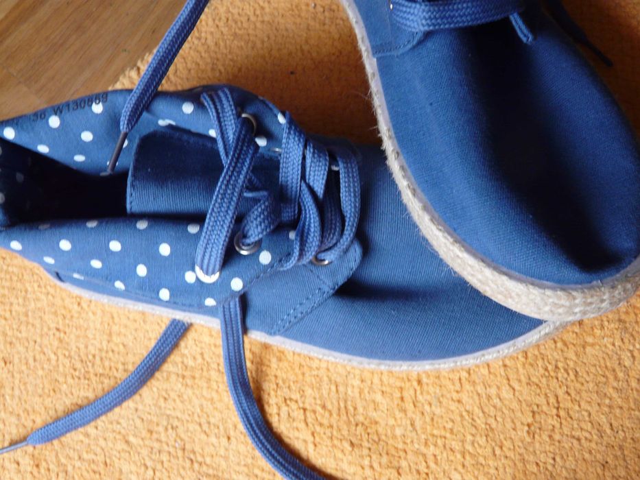 Nowe espadryle/trampki w kropeczki ,r.36