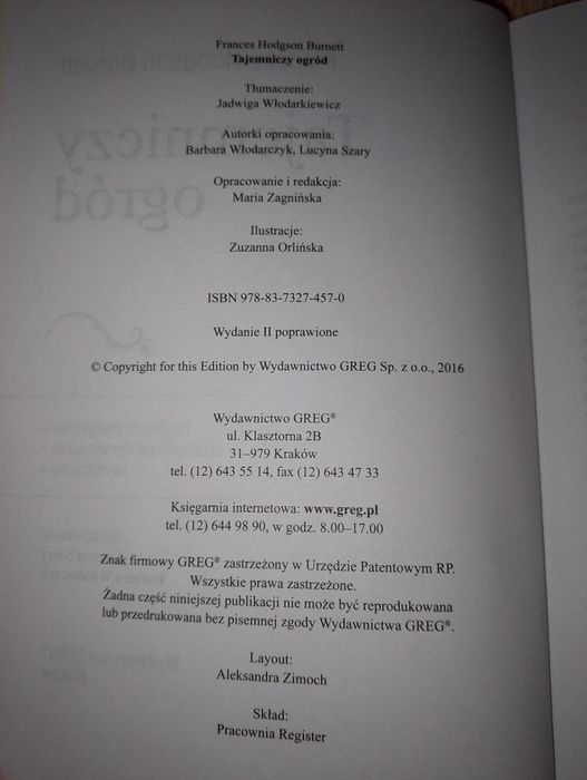 Tajemniczy ogród + opracowanie