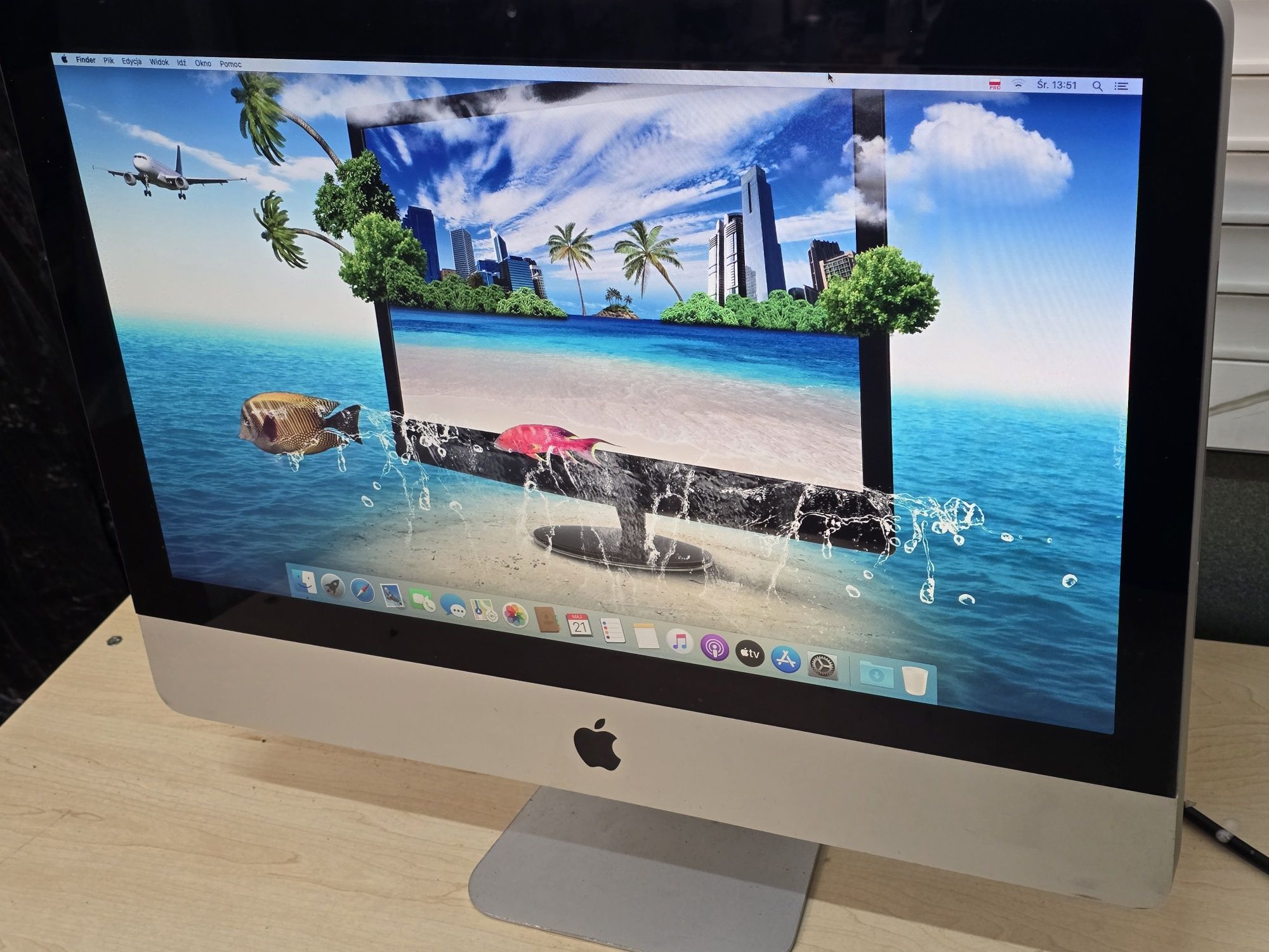 Komputer Apple iMac 21,5' Dysk SSD 8GB RAM  2x3.06Ghz 100% Sprawny