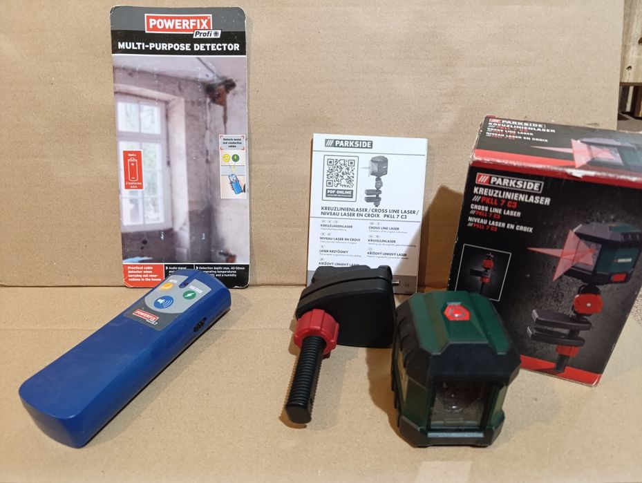 Laser krzyżowy poziomica i detektor przewodow