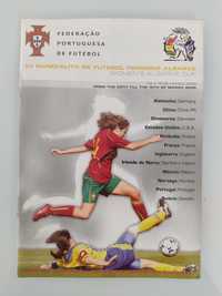 Programa de Mundialito de futebol feminino Algarve 2005