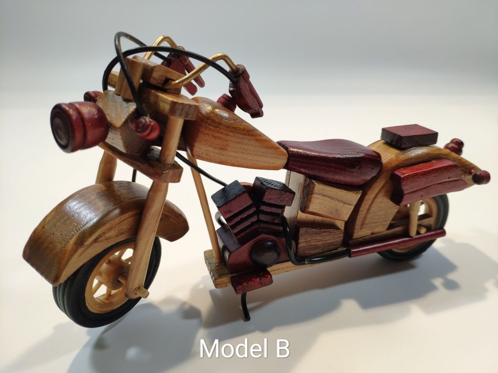 Drewniany model - motor, motocykl model B