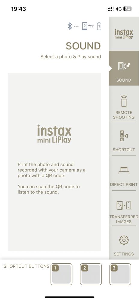 Instax mini Liplay. Samowyzwalacz, drukarka.