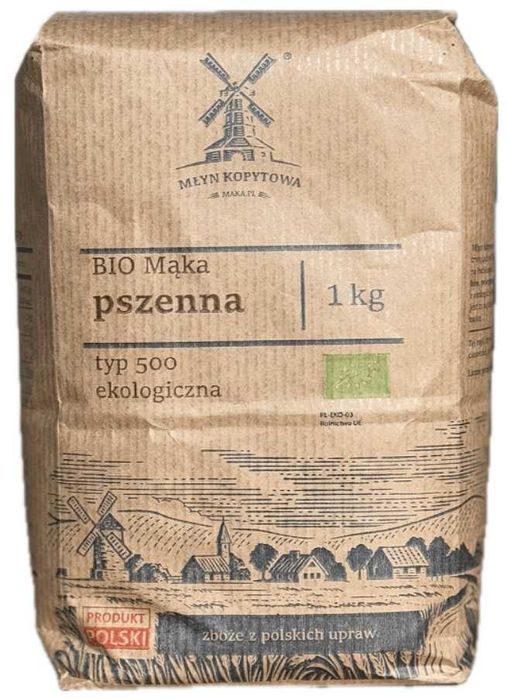 Mąka Przenna na wypieki 500 BIO Polskiego Zboża EKO - Młyn z Kopytowa