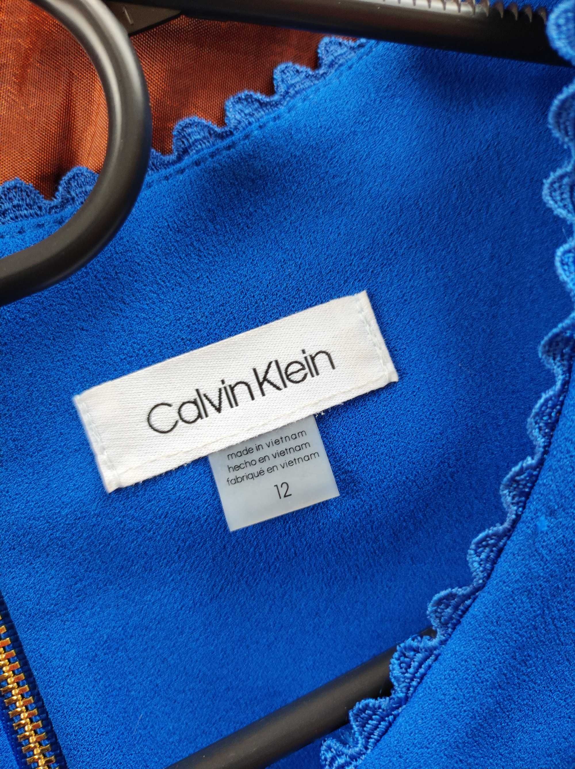 Chabrowa sukienka r. 44 Calvin Klein