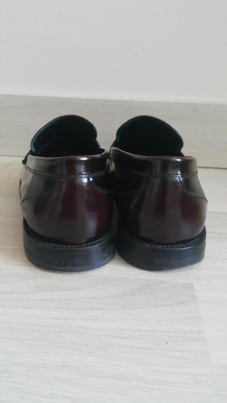 Mokasyny ciemno bordowe 39 Massimo Dutti