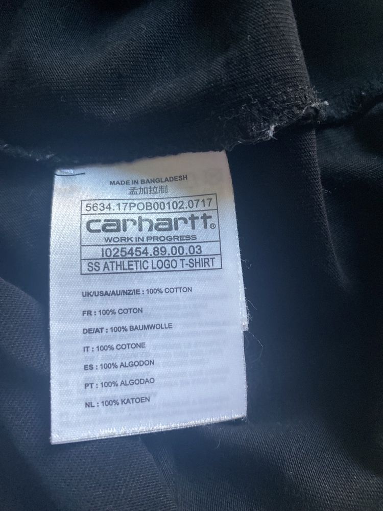 Carhartt koszulka T-Shirt  czarna  r. XS bawełna uniseks jak nowa