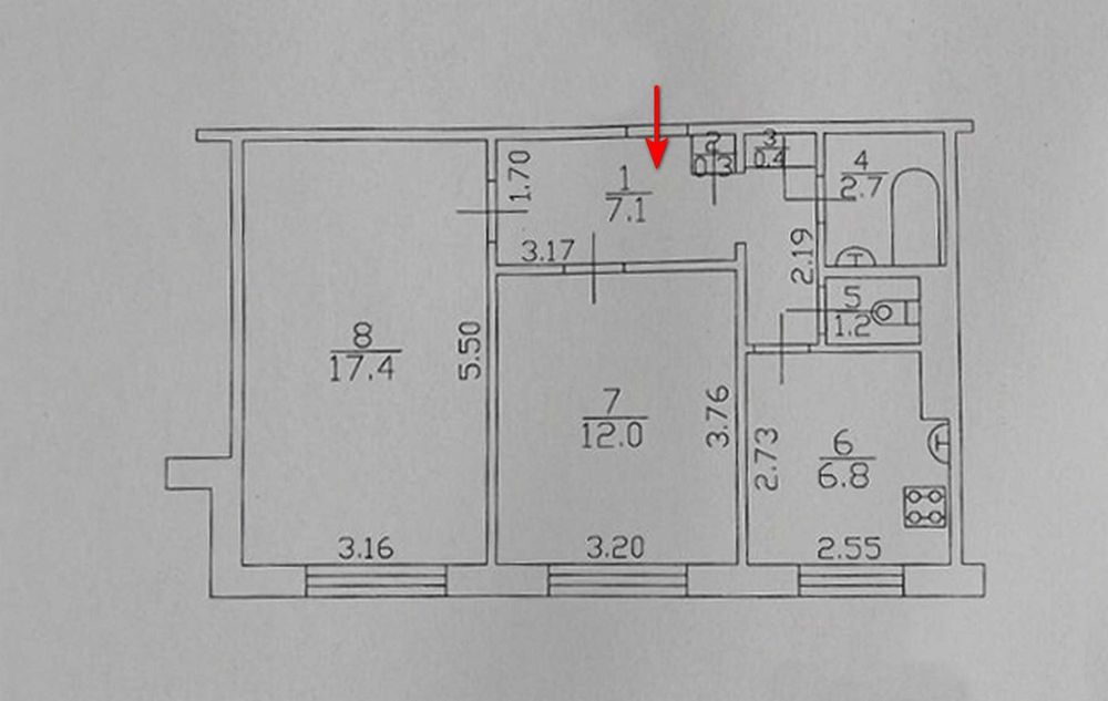 2 кімнатна квартира 48м2 з роздільними кімнатами по вул. Доценко-KI