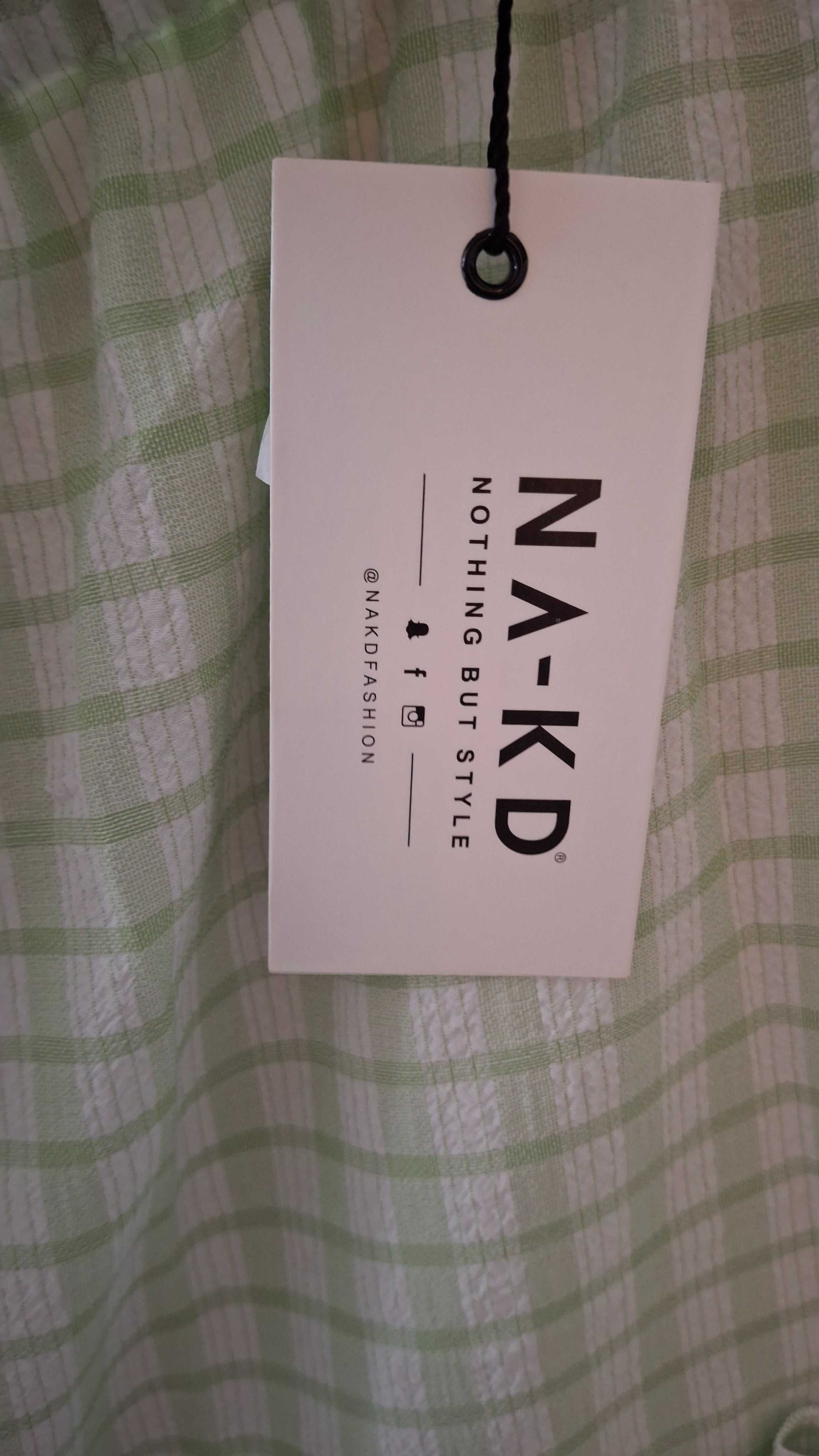 NA-KD nowa spódniczka krata pistacjowa lato lolita xs 34 90 s vibe min